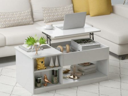 Modern Coffee Table with Lift Tabletop and Storage Compartments For Cheap