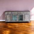 80  Gray Mango Solid Wood Enclosed Storage Distressed TV Stand Online now