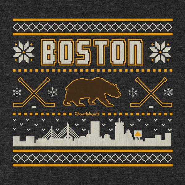 Boston Black & Gold Holiday Sweater T-Shirt Online