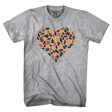 Fall Leaves Heart T-Shirt For Cheap