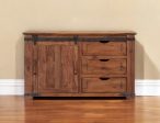 50  Brown Solid Wood Enclosed Storage Distressed TV Stand Online