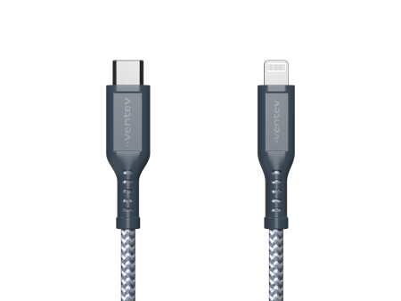 Ventev High Speed USB C to Apple Lightning Braided Cable with 2x the Copper for Faster Charging 6ft by Ventev Fashion