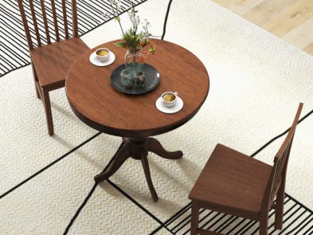 3 Pieces Wooden Dining Table and Chair Set for Cafe Kitchen Living Room For Sale