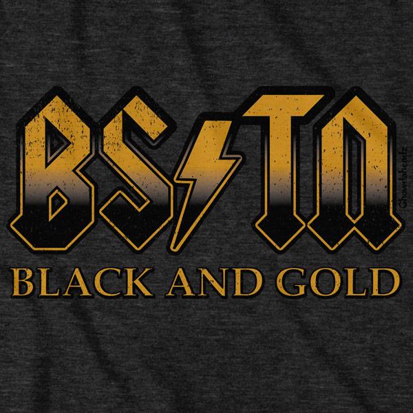 Black & Gold High Voltage T-Shirt Hot on Sale