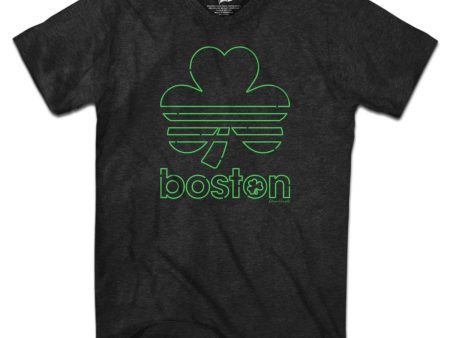 Boston Shamrock Neon Sign T-Shirt For Cheap