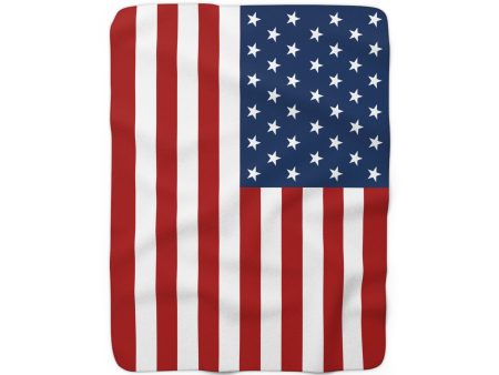 American Flag Sherpa Fleece Blanket Online now