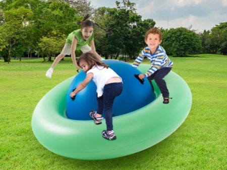 7.5 Foot Giant Inflatable Dome Rocker Bouncer with 6 Built-in Handles for Kids-Green Fashion