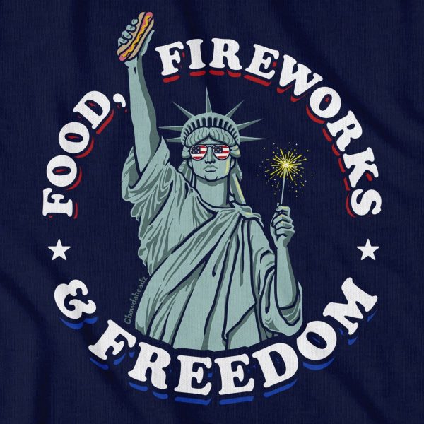 Food Fireworks & Freedom T-Shirt Fashion