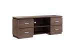 60  Brown Particle Board And Mdf Cabinet Enclosed Storage TV Stand For Sale