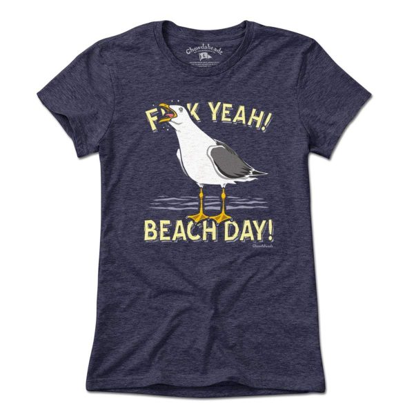 F Yeah! Beach Day! Seagull T-Shirt Discount