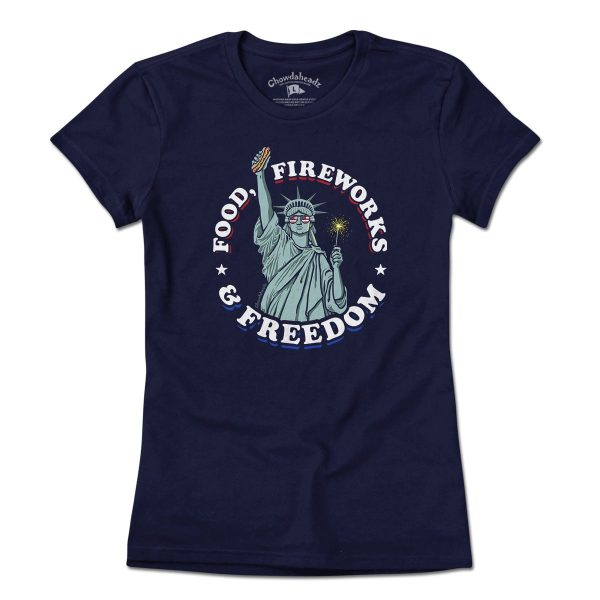 Food Fireworks & Freedom T-Shirt Fashion