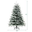 4.5 6 7 FT Artificial Pre-Lit Christmas Tree Hinged Xmas Tree with Warm White LED lights-6 ft Hot on Sale