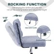 Armless Office Chair no Wheels, Ergonomic Wide Seat Swivel Desk Chair, Height Adjustable Cross Legged Comfortable Computer Chair for Living Room, Van Discount