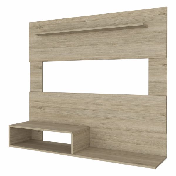 55  Light Pine Open Shelving Entertainment Center Hot on Sale