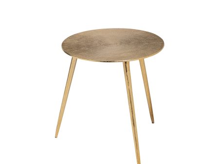 17  Gold Metal Round End Table Supply