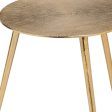 17  Gold Metal Round End Table Supply