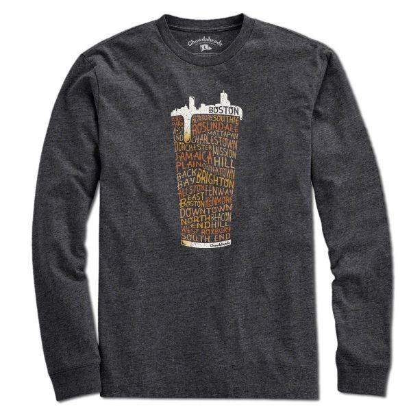 Boston Neighborhood Pint Glass T-Shirt Online now