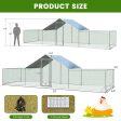 Large Walk-in Metal Chicken Coop with Cover for Farm Backyard For Sale