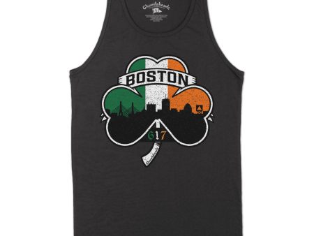 Boston, MA Shamrock Crest Men s Tank Top on Sale