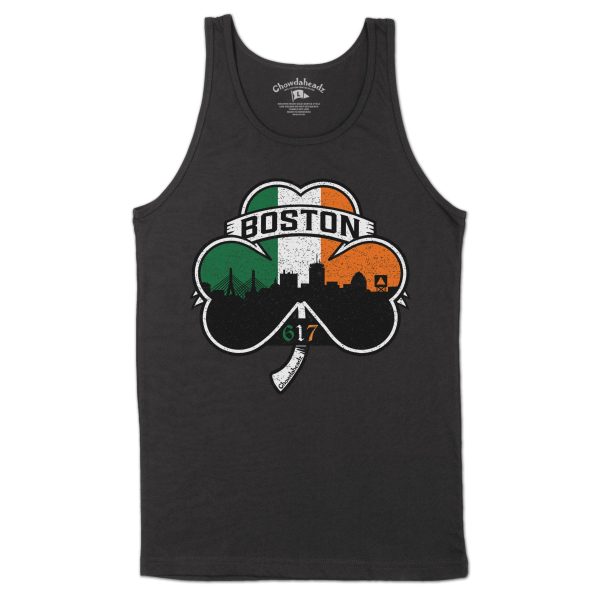 Boston, MA Shamrock Crest Men s Tank Top on Sale