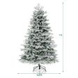 4.5 6 7 FT Artificial Pre-Lit Christmas Tree Hinged Xmas Tree with Warm White LED lights-7 ft Online