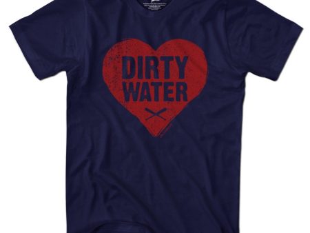 Dirty Water Baseball Heart T-Shirt For Sale