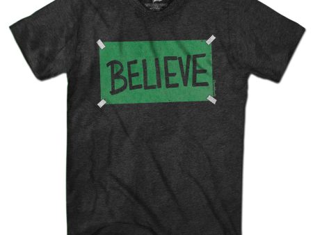 Believe Green Sign T-shirt Fashion