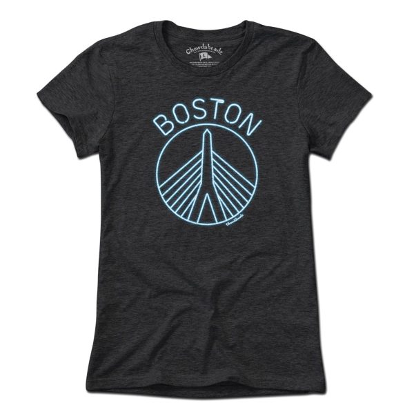 Boston Neon Bridge T-Shirt For Cheap