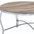 19  Gray And Brown Wood And Stainless Steel Round End Tables Online