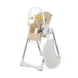 4-in-1 Foldable Baby High Chair with 7 Adjustable Heights and Free Toys Bar-Yellow Supply