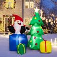 7 Feet Lighted Santa Claus and Christmas Tree with Gift Boxes Online Hot Sale