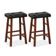 Set of 2 Modern Backless Bar Stools with Padded Cushion-29 inches Online Sale