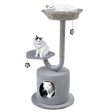 42  Tall Cat Tower with Curved Metal Supporting Frame for Large & Small Cats-Gray Sale