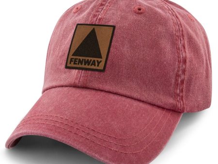 Fenway Leather Patch Washed Dad Hat Discount