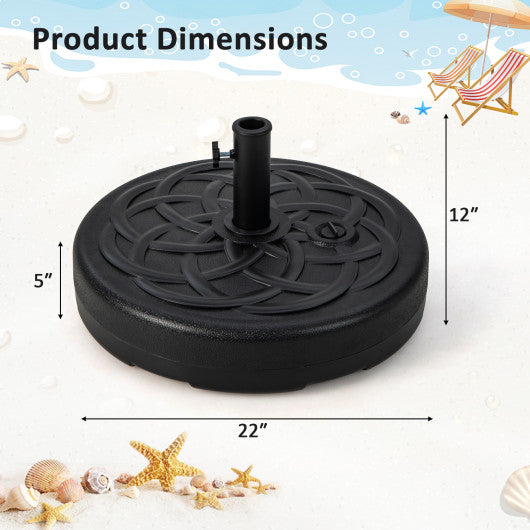 22 Inch Fillable Heavy-Duty Round Patio Umbrella Base Stand Online now