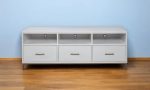 64  White Mahogany Solid Wood Open Shelving TV Stand Online