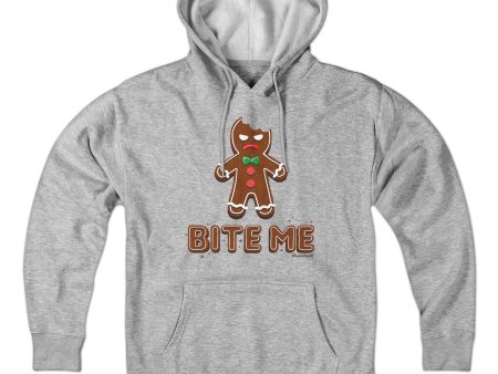 Bite Me Gingerbread Man Hoodie on Sale