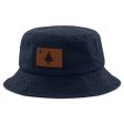 Vintage Maine Flag Leather Patch Bucket Hat Online now