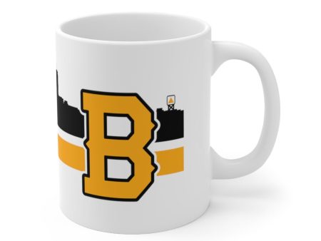 Boston B Black & Gold Sideline 11oz Coffee Mug For Cheap