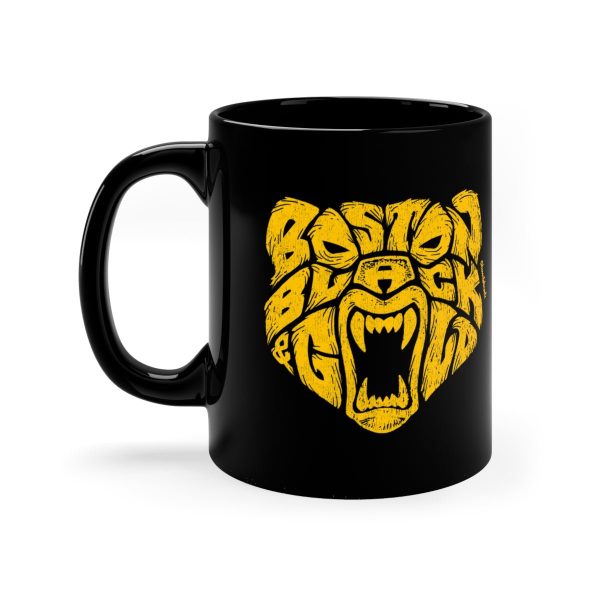 Boston Black & Gold Bear 11oz Coffee Mug Hot on Sale