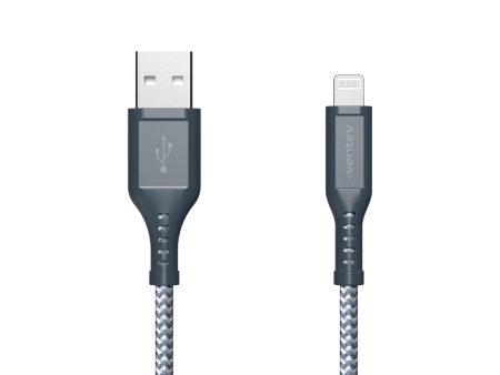 Ventev High Speed USB A to Apple Lightning Braided Cable with 2x the Copper for Faster Charging 6ft by Ventev Online