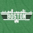 Boston Top Town Shamrock T-Shirt For Sale