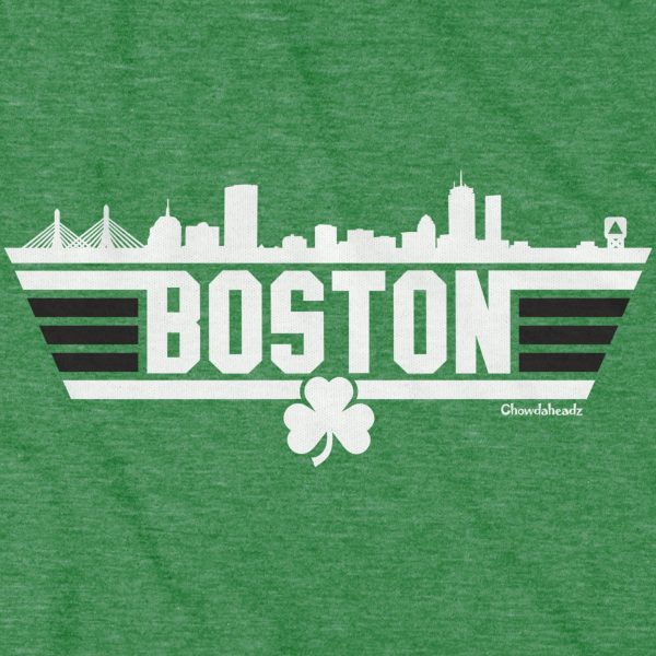 Boston Top Town Shamrock T-Shirt For Sale