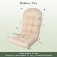 Patio Adirondack Chair Cushion with Fixing Straps and Seat Pad-Beige on Sale