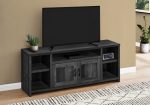 59  Black Cabinet Enclosed Storage TV Stand Online