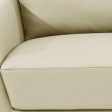 90  Beige Italian Leather Sofa With Gold Legs For Cheap