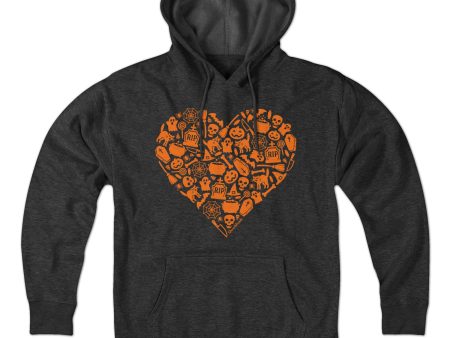 Halloween Icons Heart Hoodie Hot on Sale