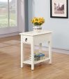 23  White Solid Wood End Table With Drawer And Shelf Supply