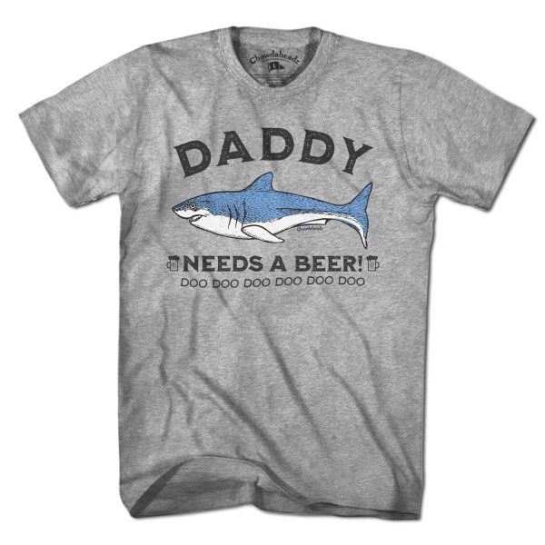 Daddy Shark Needs a Beer T-Shirt Hot on Sale