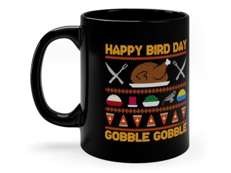 Happy Turkey Day Ugly Thanksgiving Sweater 11oz Coffee Mug For Sale